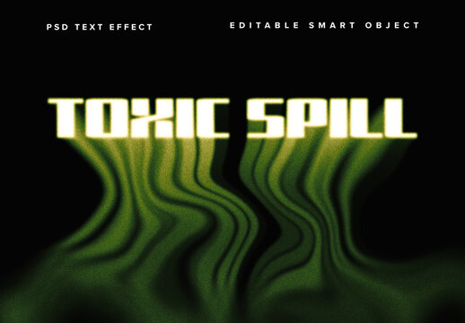 Melting Text Effect Mockup