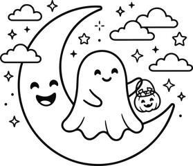 Obraz premium Happy Halloween Vector illustration