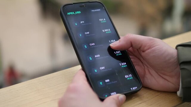 Close-up of a sleek, dark interface displaying currency values with neon green accents. The premium aesthetic appeals to professional traders. Perfect for fintech UI design, high-end trading platforms