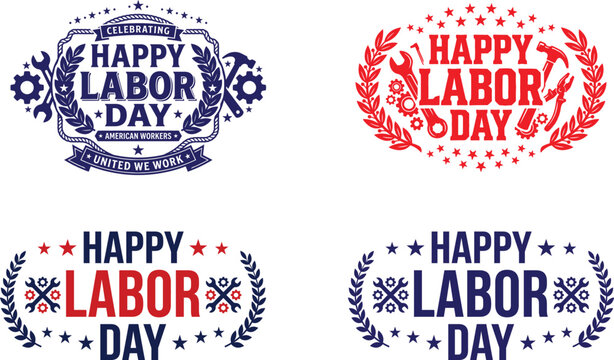 Labor Day graphic design templates collection for celebration and marketing purposes