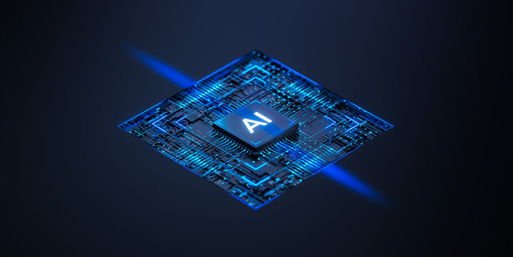 Artificial Intelligence AI Processor on Circuit Board