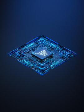 E-commerce and digital shop: add to cart icon. Business, retail, online store concept
