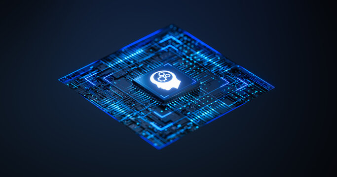 AI - Artificial Intelligence. Big Data and Deep Machine learning Concept. Business Internet Technology