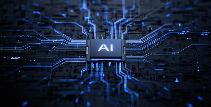 Artificial Intelligence AI Processor on Circuit Board
