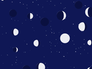 Fototapeta premium Golden Moon Phases Boho Celestial Design