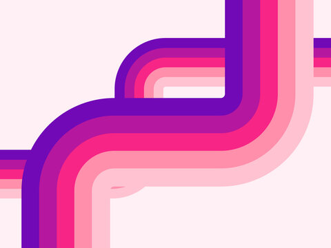 Colorful Striped Path Retro Mural Background