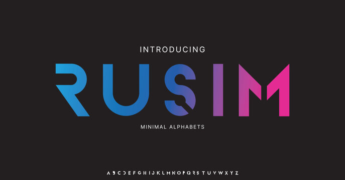 Modern Gaming Font. Futuristic Sports Tech Minimal Typeface for Logo, Branding, and Creative Design