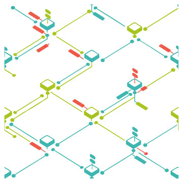 Vibrant molecular crystalline lattice structure with interconnected nodes and glowing bonds, concept for nanotechnology, scientific research, and futuristic design elements in education and tech