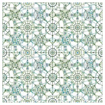 Intricate geometric seamless floral mandala pattern with delicate lace-like motifs, concept for textile design, wallpaper, stationery, fashion fabrics, and digital scrapbooking backgrounds