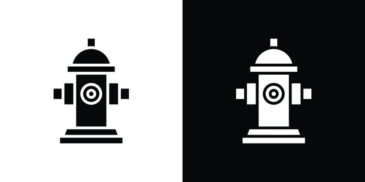 Fire hydrant icon outline designs bundle. EPS10