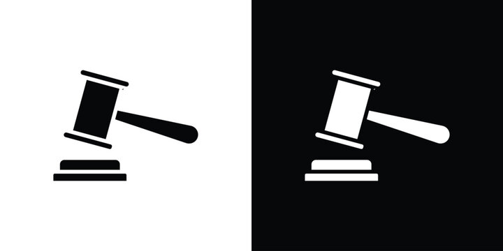 Gavel icon outline designs bundle. EPS10