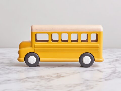 colorful wooden school bus toy