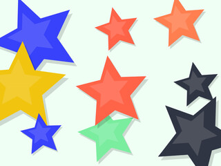 Obraz premium Bold Star Shapes Geometric Abstract Vector Design