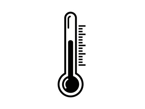 A very nice and smooth perfect thermometer icon weather symbol temperature measurement sign vector illustration isolated