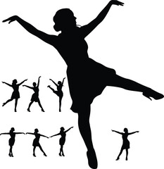 Ballet dancers in various poses desi © Easir