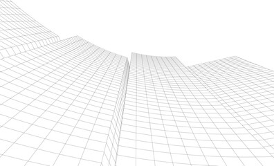 Fototapeta premium Abstract architectural background. Vector 3d illustration