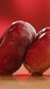Fresh ripe apricots, peach and nectarine isolated on a white background. Colorful summer stone fruits with natural texture, healthy organic food, vegan nutrition, fresh harvest, juicy seasonal produce