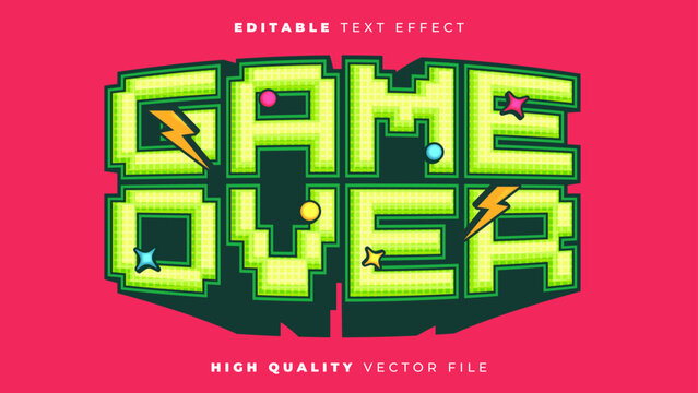 Adventure Game Tittle Customizable Vector Text Effect