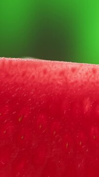 Man cutting watermelon - cut piece with knife. Young watermelons Citrullus lanatus. Topic - melons and gourds, farmer cultivation of watermelons