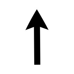 Fototapeta premium Simple black arrow pointing up sign icon