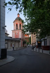 Cozy old street in center of Moscow in Russia. Sunset cityscape of Moscow. Architecture and landmarks of Moscow. © Ekaterina Belova