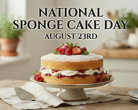 National Sponge Cake Day August 23rd