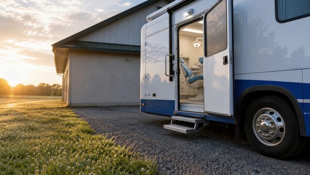 Accessible Entrance of a Rural Mobile Dental Clinic