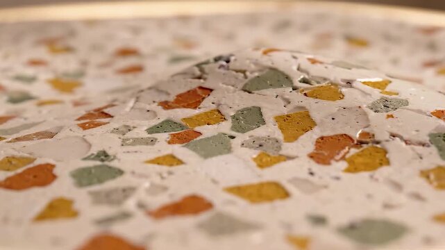 4K Abstract Organic Mosaic Terracco Pattern Surface Undulating Loop