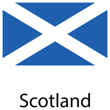 National flag of scotland saint andrew cross saltire with scotland, scottish