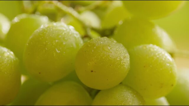 Red grape, spanish supermarket food, Close-up green grape cluster on vine in the vineyard. Stock Photo