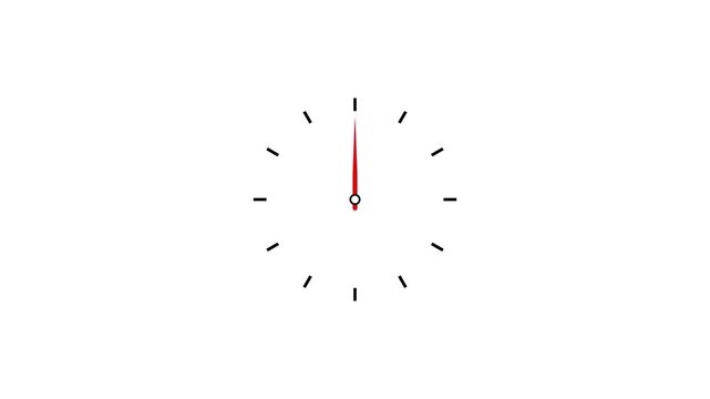 Unique clock icon video. Clock icon flat style. watch animaiton on black background
