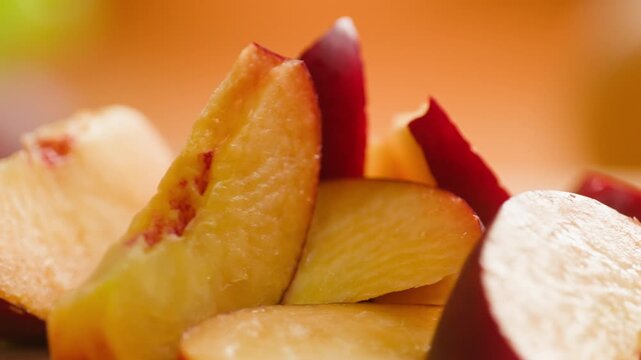 Fresh ripe apricots, peach and nectarine isolated on a white background. Colorful summer stone fruits with natural texture, healthy organic food, vegan nutrition, fresh harvest, juicy seasonal produce