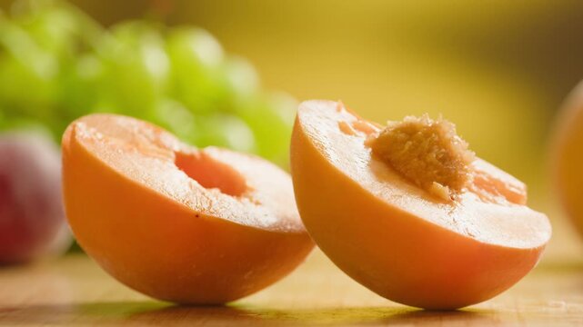 Fresh ripe apricots, peach and nectarine isolated on a white background. Colorful summer stone fruits with natural texture, healthy organic food, vegan nutrition, fresh harvest, juicy seasonal produce