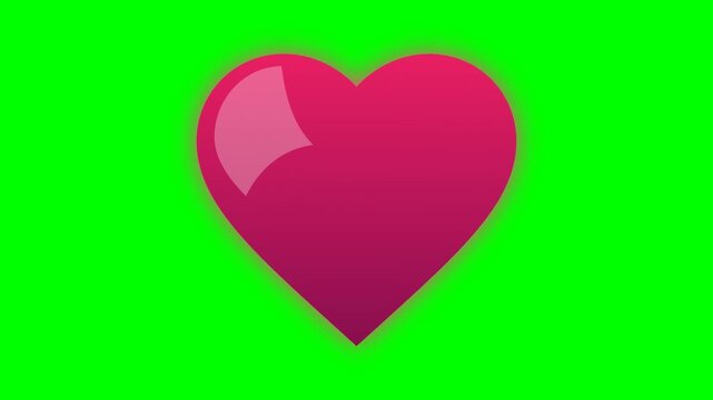 Heart Beating Animation on Green Screen