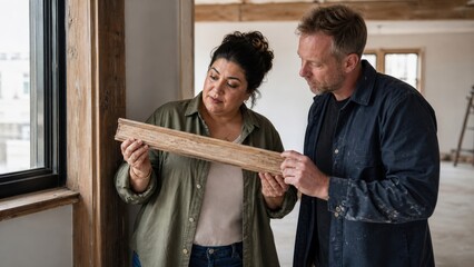 Fototapeta premium Main Street Revitalization Review of Reclaimed Store Trim