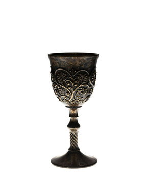 Jewish Blessing Wine Cup Goblet With Vine Texture
