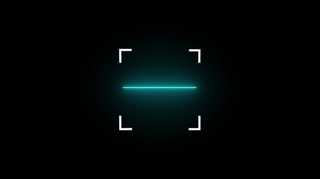Barcode scanner QR code Neon shine Icon animation isolated on black background. 4k video