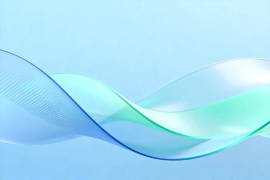 Abstract Blue and Green Wave Background