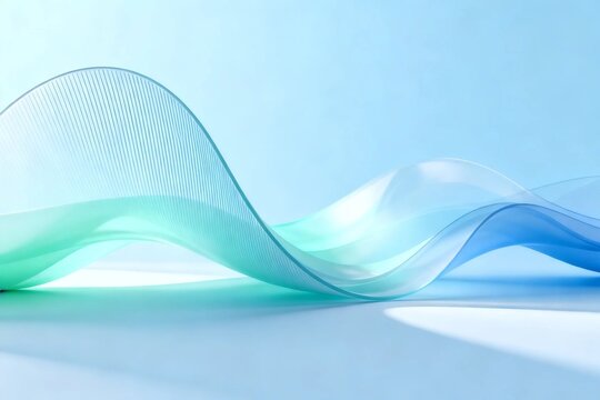 Abstract Blue and Green Wave Background