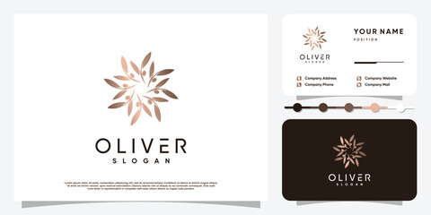 Fototapeta premium Olive design illustration with modern creative concept