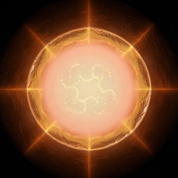 Abstract Warm Ember Luminous Particle Field