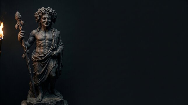 Dionysus Greek god of wine statue