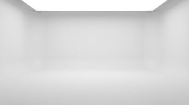 Minimalist seamless white cyclorama studio backdrop for product photography. Clean infinity wall background for professional photo shoots and video...