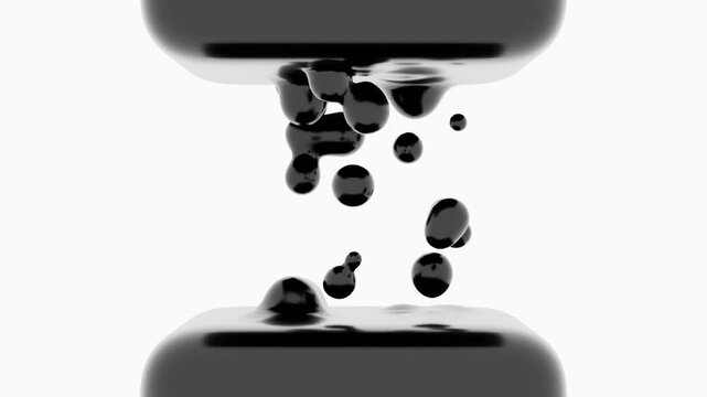 looped 3d animation. vibration of spheres	