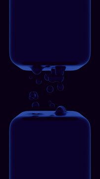 looped 3d animation. vibration of spheres	