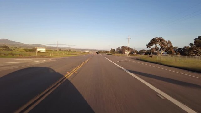 Big Sur Pacific Coast Highway Southbound 9 San Simeon to Morro Bay 08 Front View MultiCam Driving Plate California USA