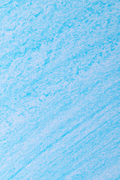 Blue Crayon Scribbles Texture on White Paper