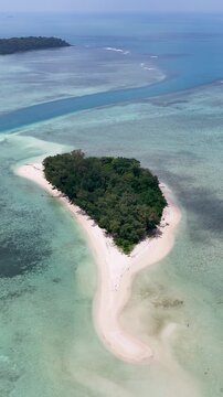 Kerayaan Beccu Beach, a white-sand beach in Kotabaru, South Kalimantan