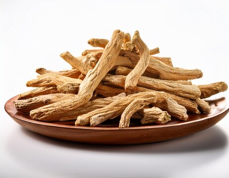 detailed realistic astragalus root for immune support on white background