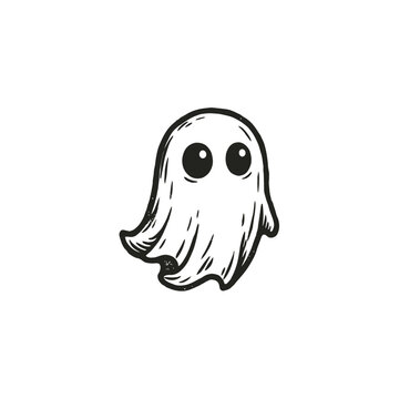 cute floating ghost 